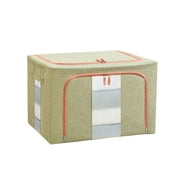 Moocorvic Large Capacity Clothes Storage Bag Organizer with Reinforced Handle Thick Fabric for Comforters, Blankets, Bedding, Foldable with Sturdy Zipper, Clear Window,